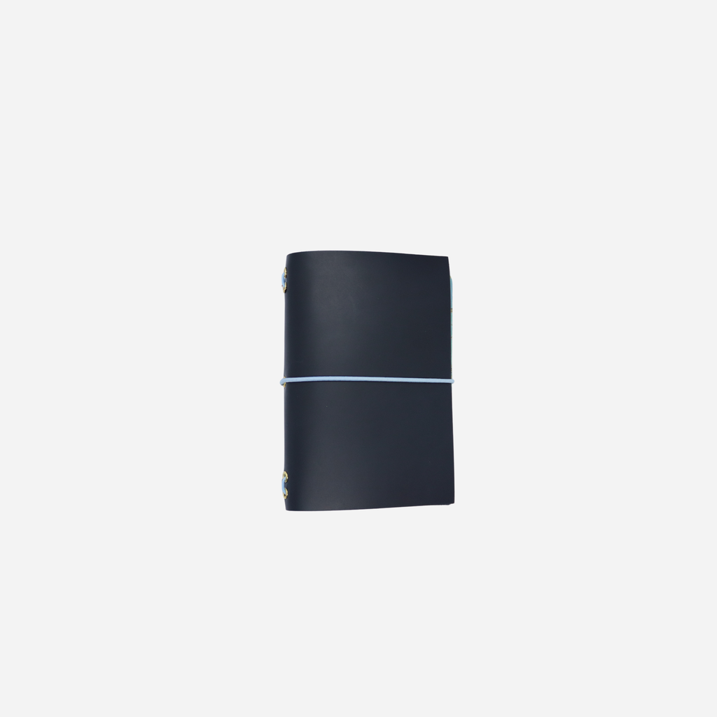A6 Bifold Leather Journal Midnight