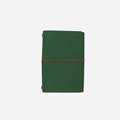 A5 Trifold Leather Journal Forest Green