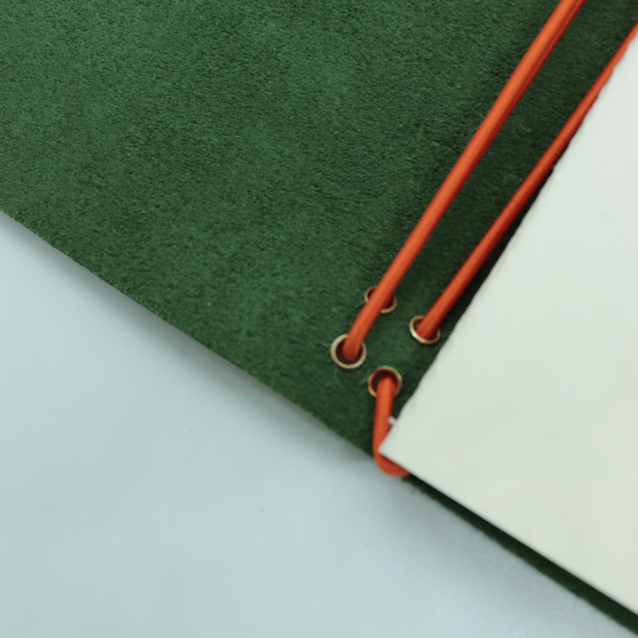 A5 Trifold Leather Journal Forest Green