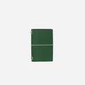 A6 Trifold Leather Journal Forest Green