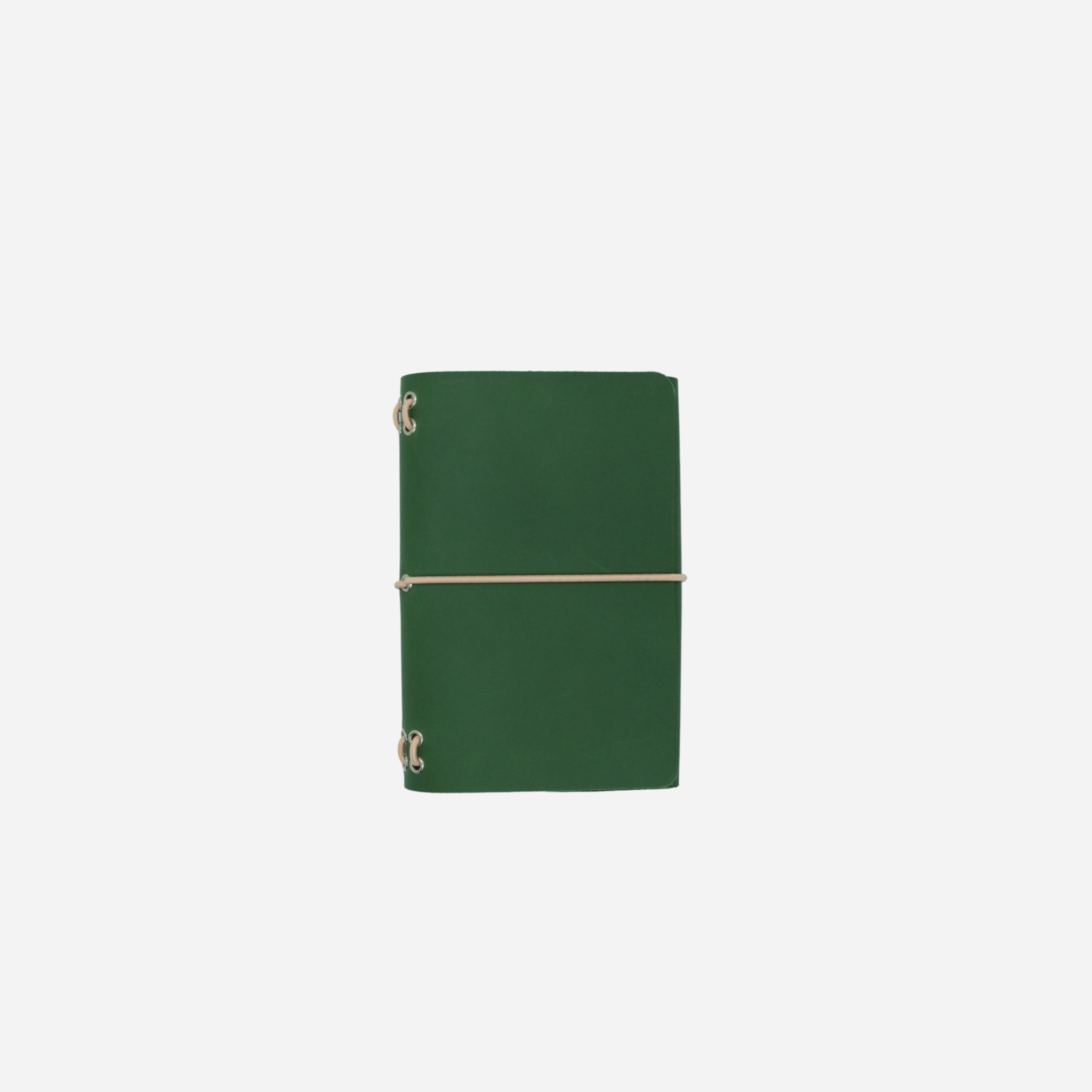 A6 Trifold Leather Journal Forest Green