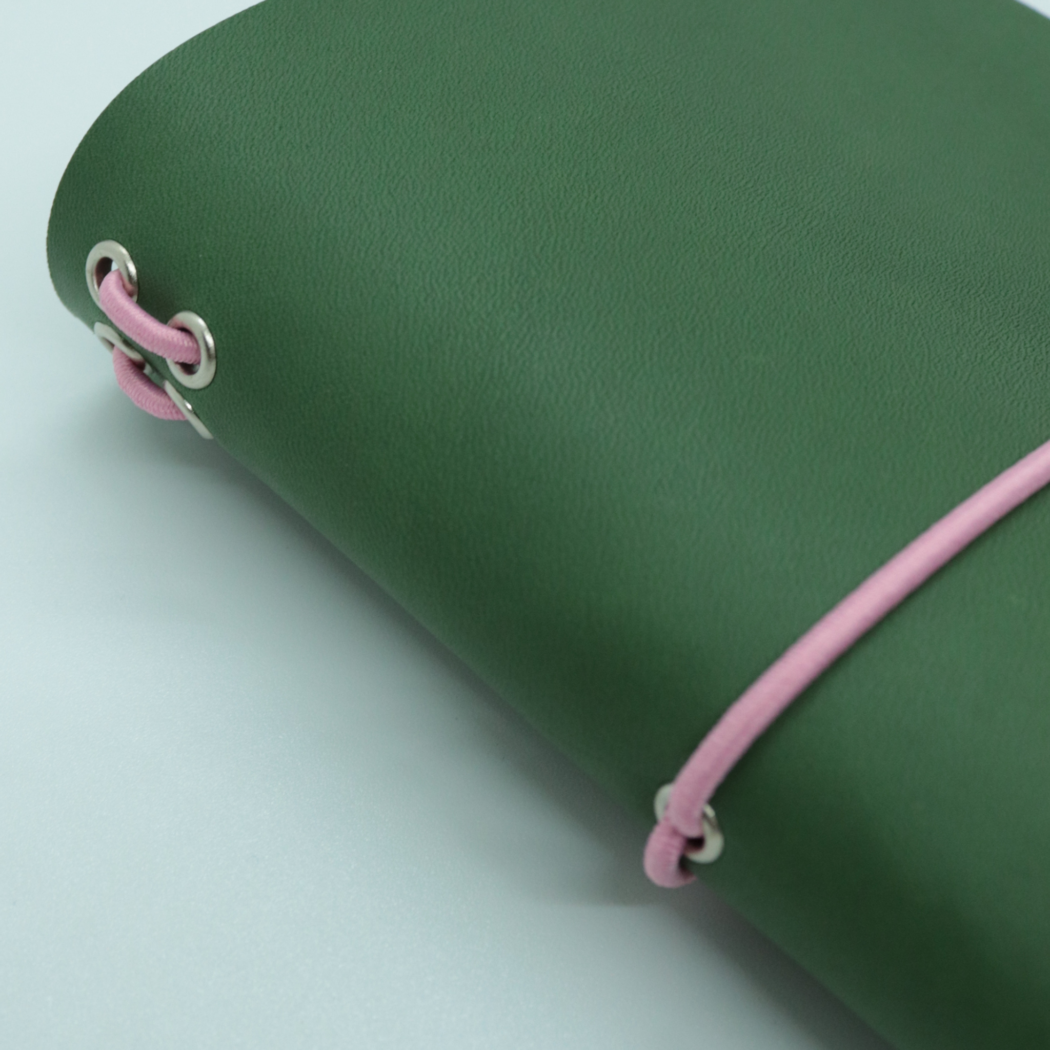 A6 Bifold Leather Journal Forest Green