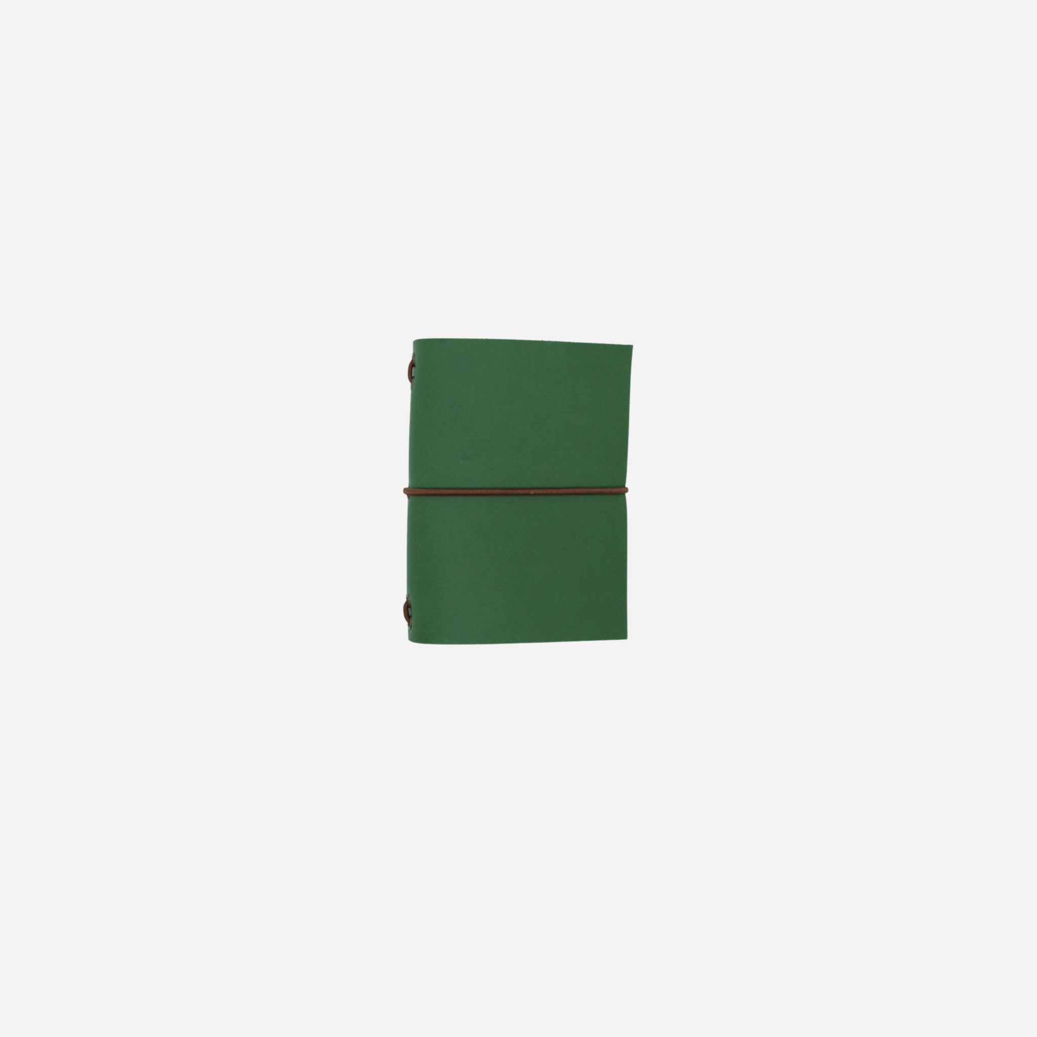 Passport Size Bifold Leather Journal Forest Green