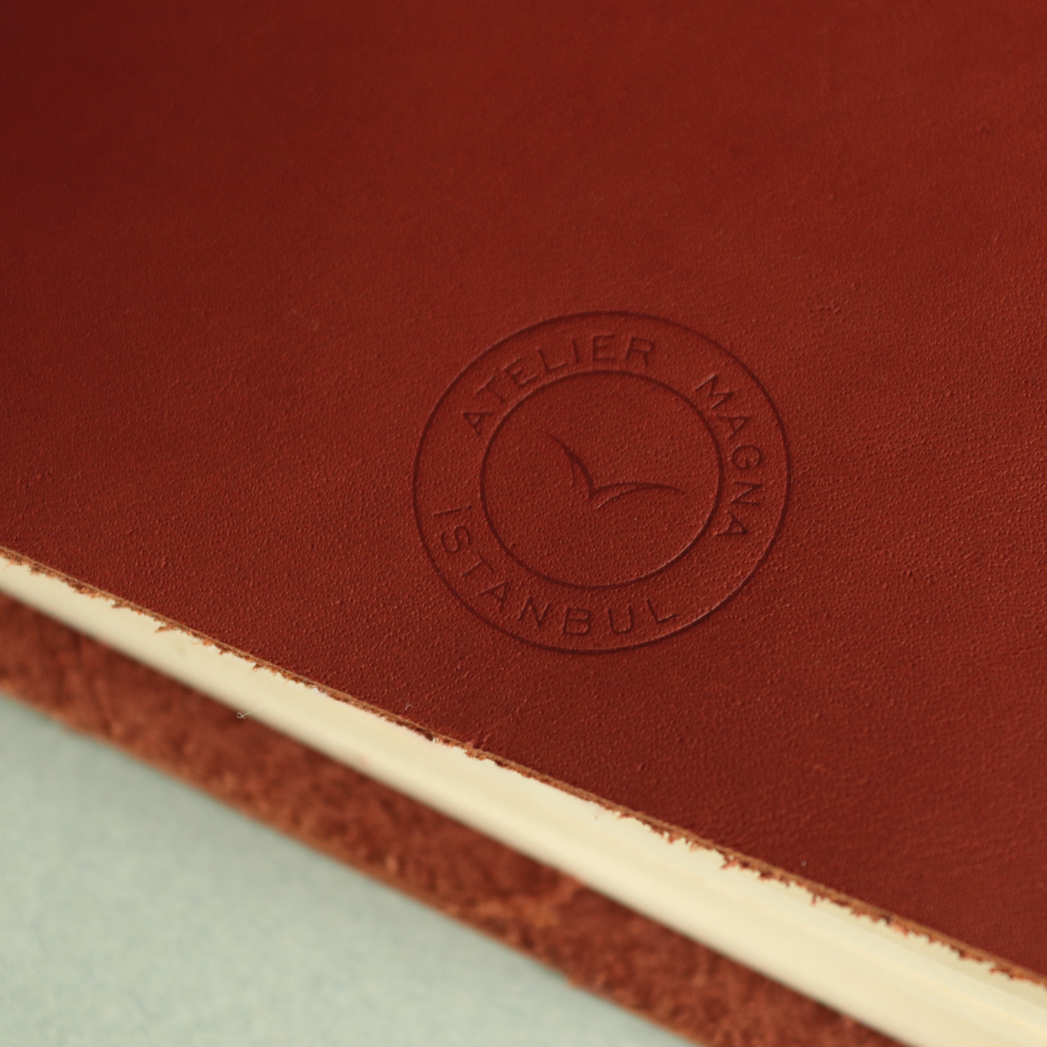 A5 Bifold Leather Journal Cover Cognac