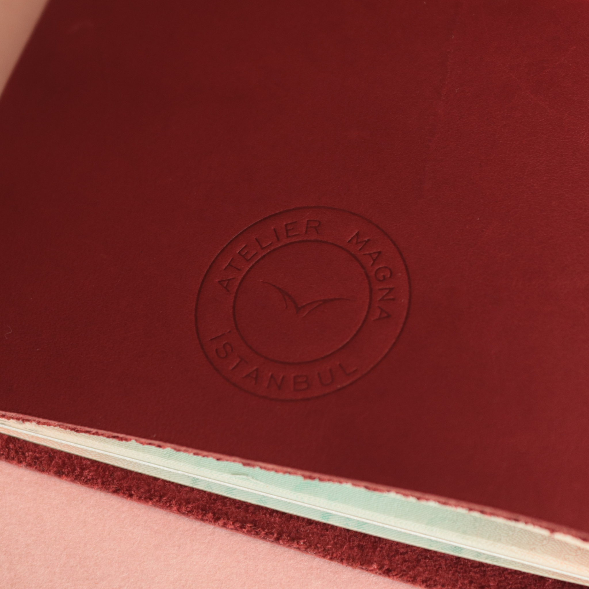 A5 Bifold Leather Journal Cover Maroon