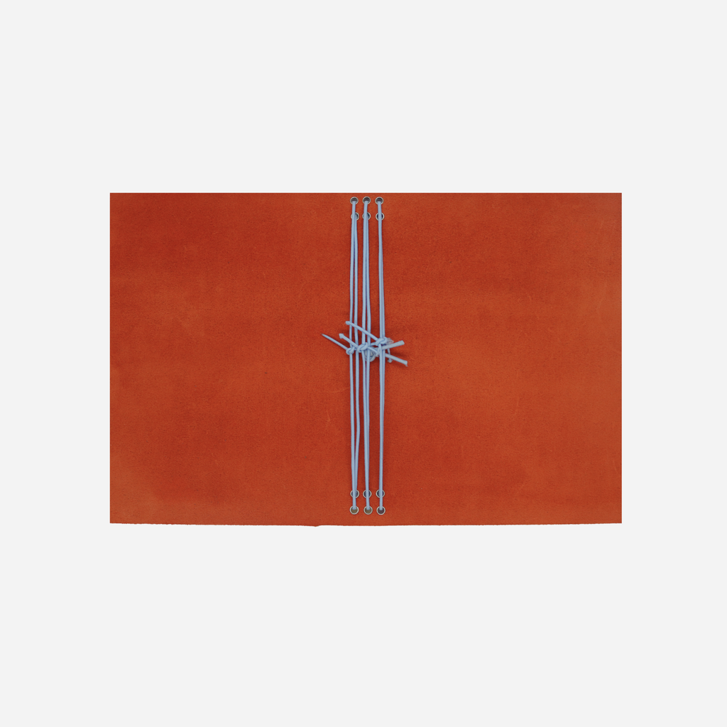 A5 Bifold Leather Journal Cover Burnt Orange