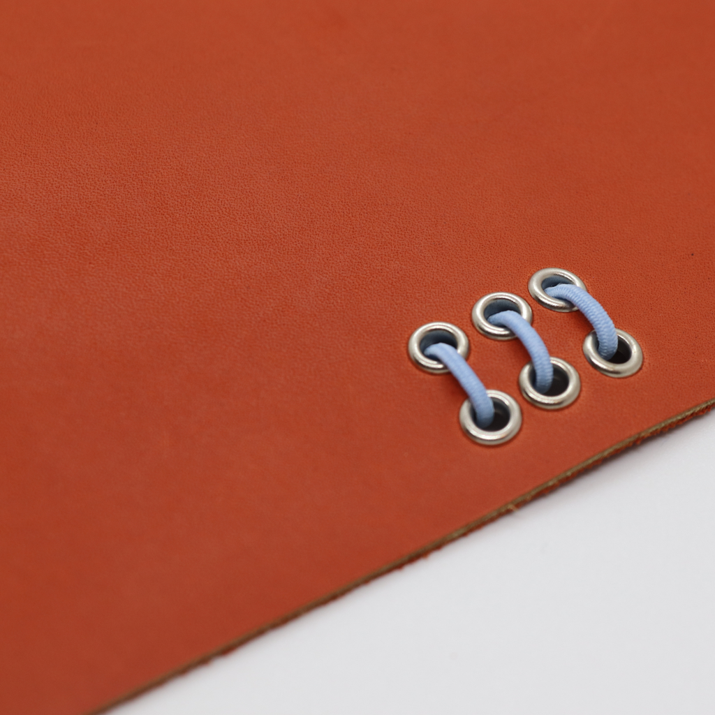 A5 Bifold Leather Journal Cover Burnt Orange