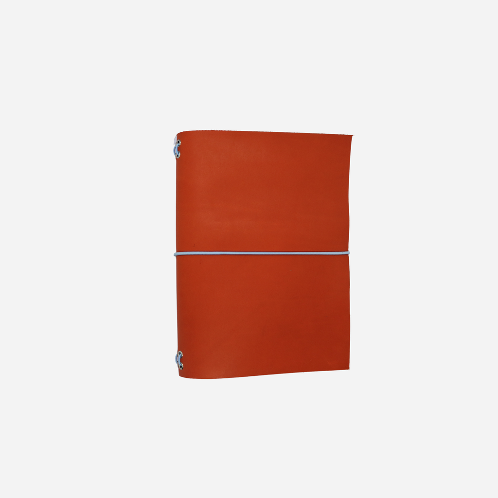 A5 Bifold Leather Journal Cover Burnt Orange
