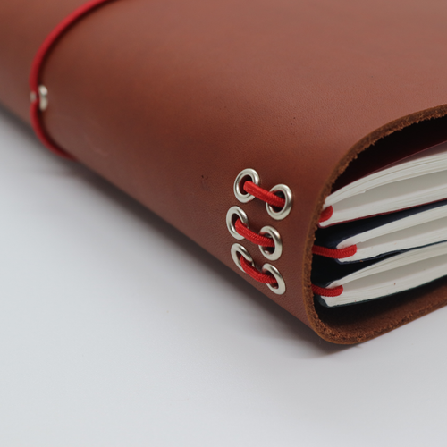 A5 Bifold Leather Journal Cognac