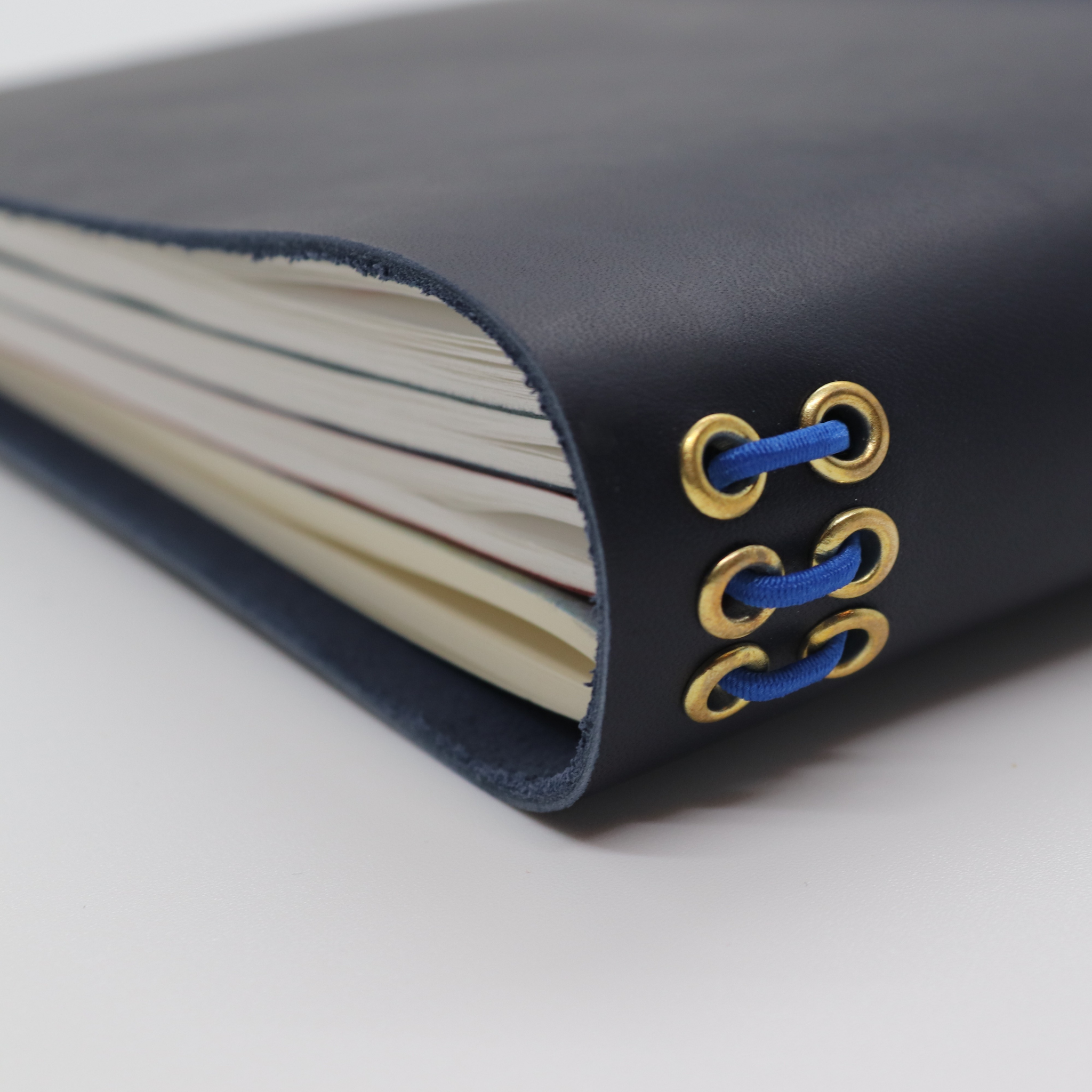 A5 Bifold Leather Journal Cover Midnight