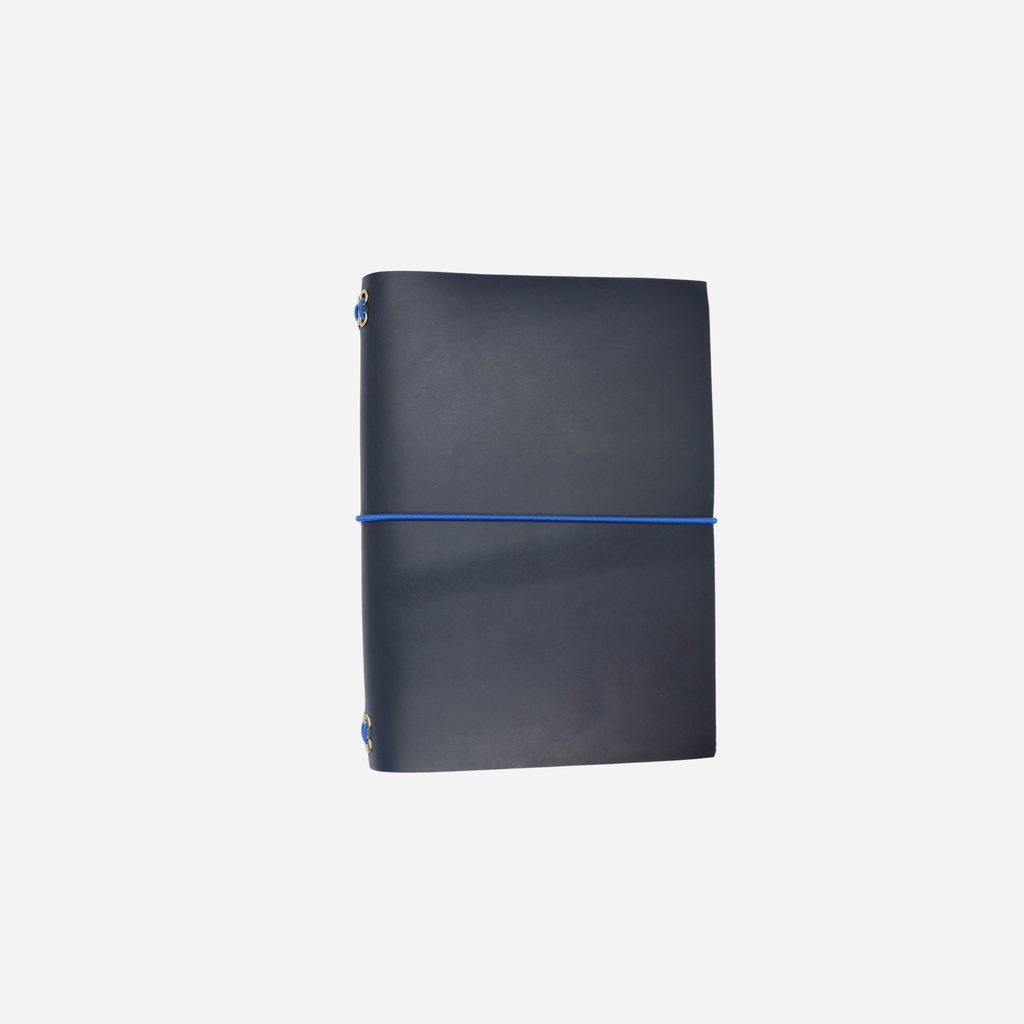 A5 Bifold Leather Journal Midnight