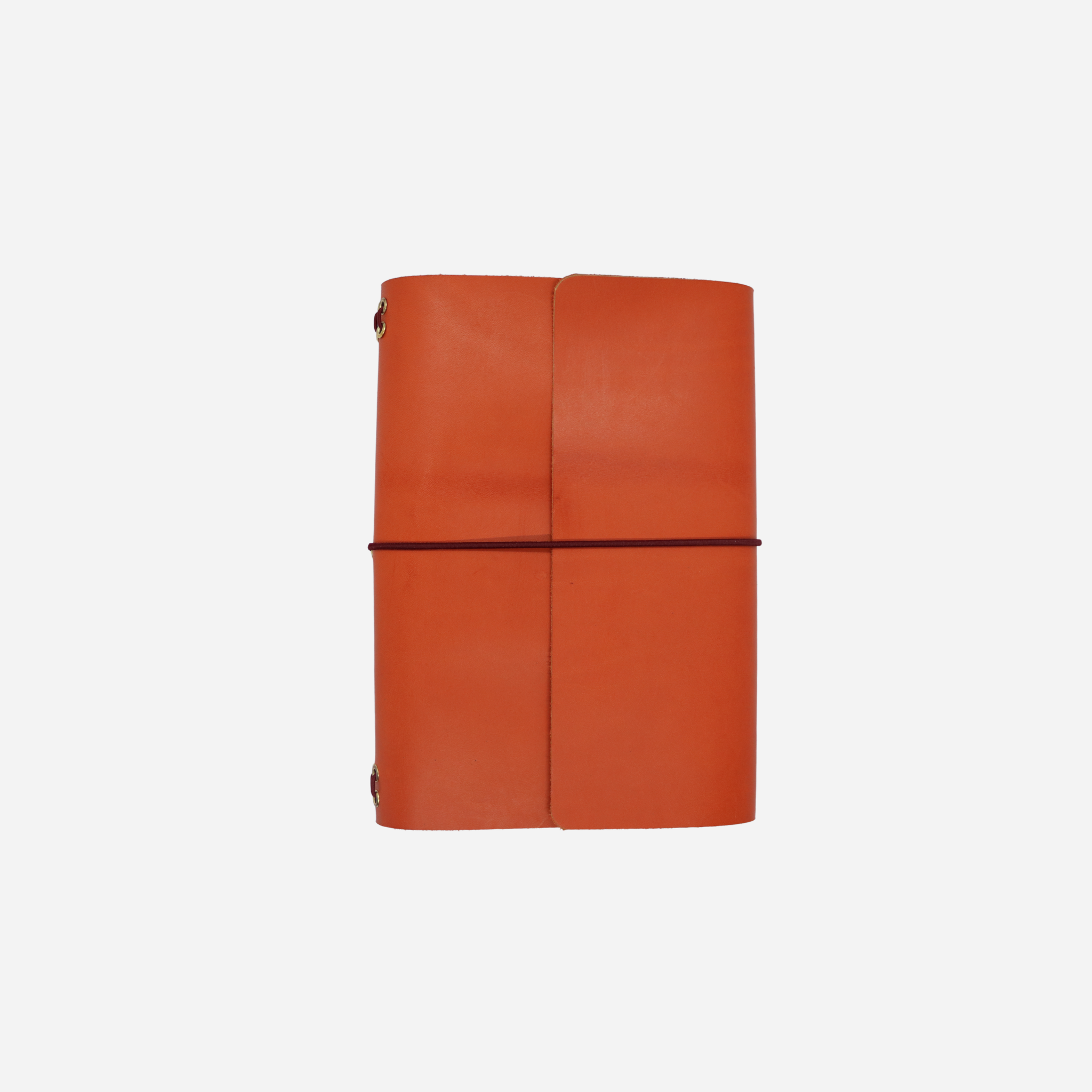 A5 Trifold Leather Journal Cover Burnt Orange