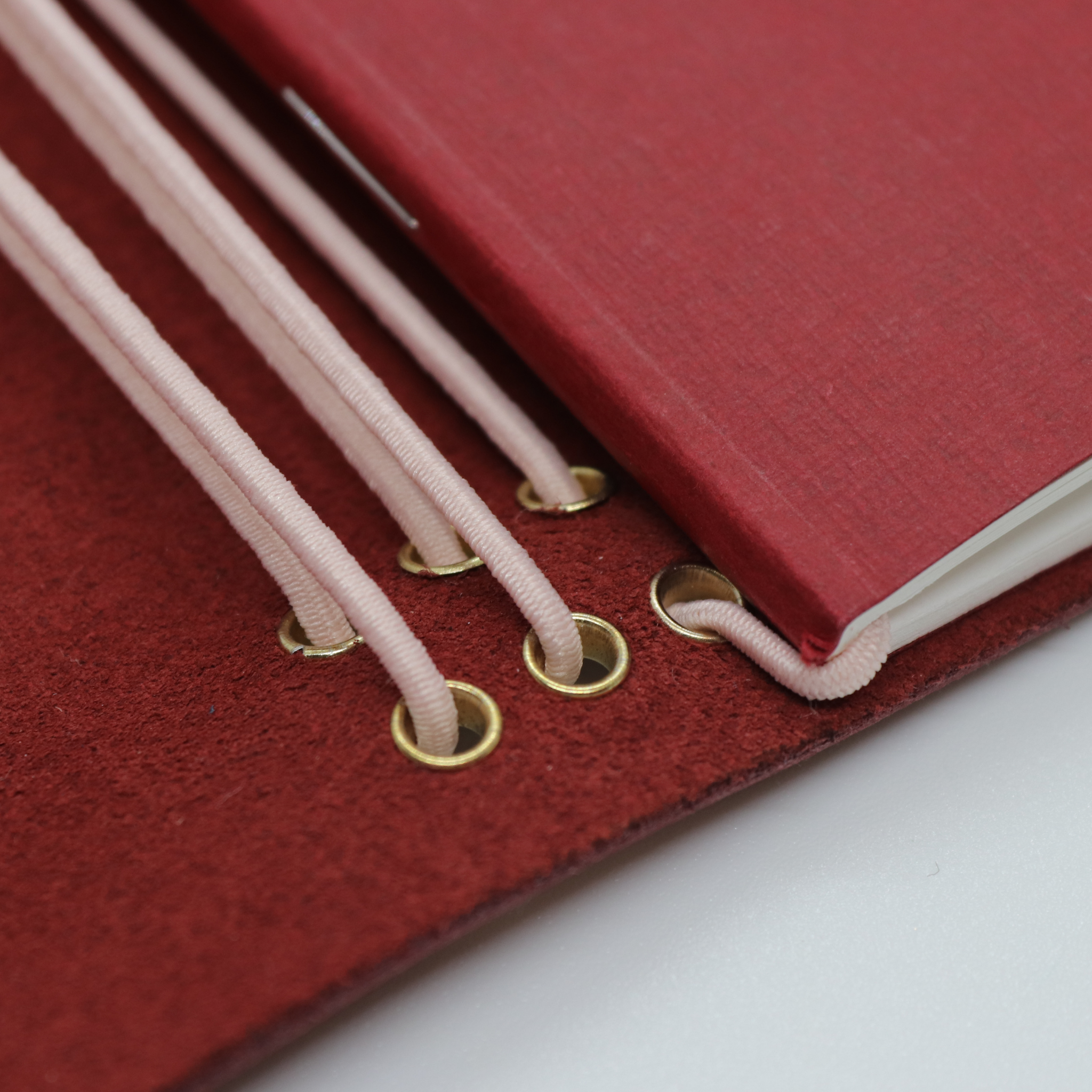 A5 Trifold Leather Journal Cover Maroon