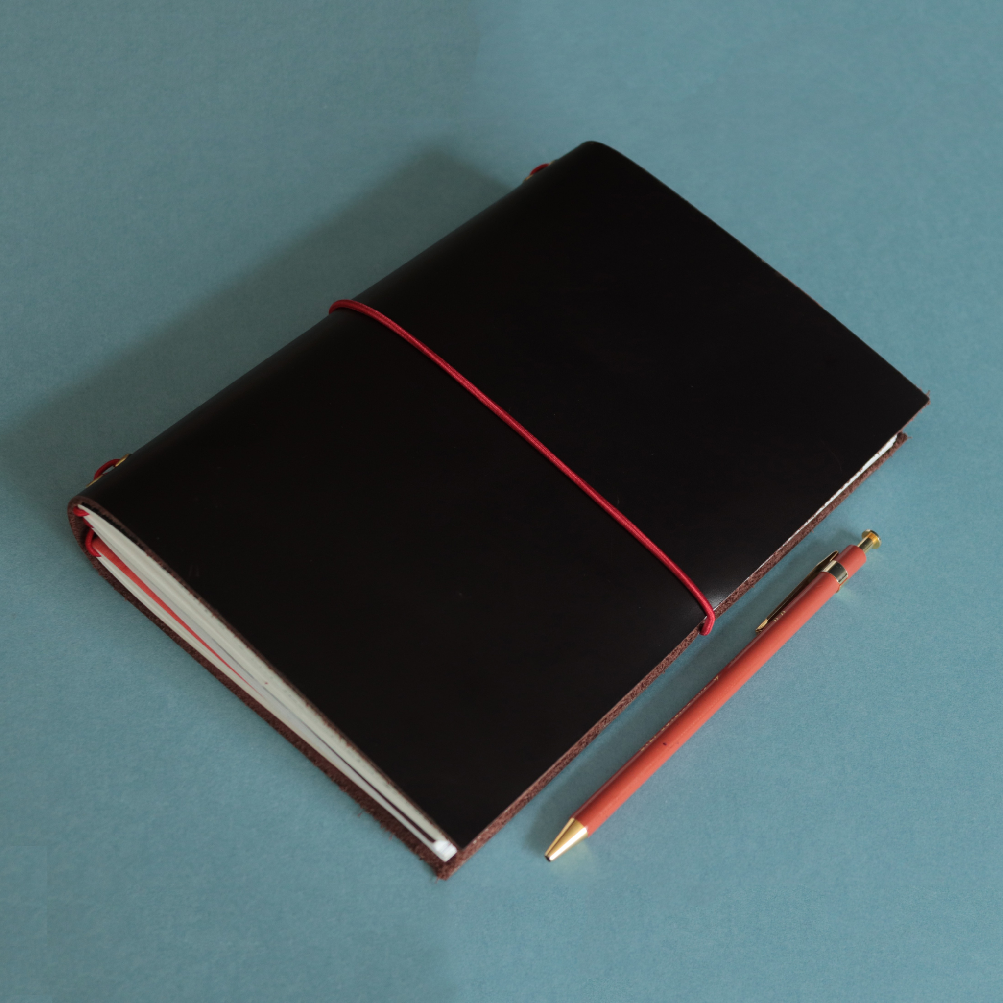 A5 Bifold Leather Journal Cover Espresso