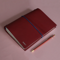 A5 Bifold Leather Journal Maroon