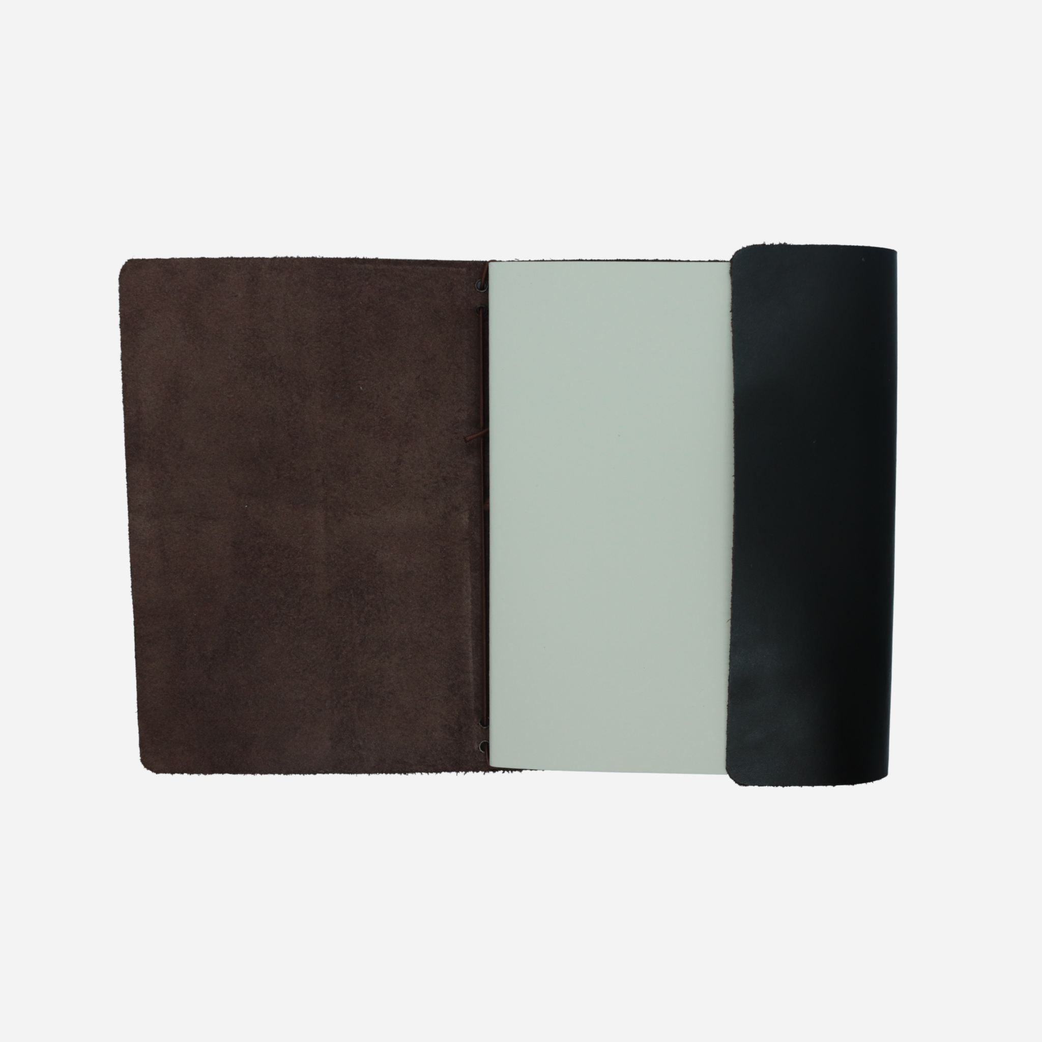 A5 Trifold Leather Journal Cover Espresso