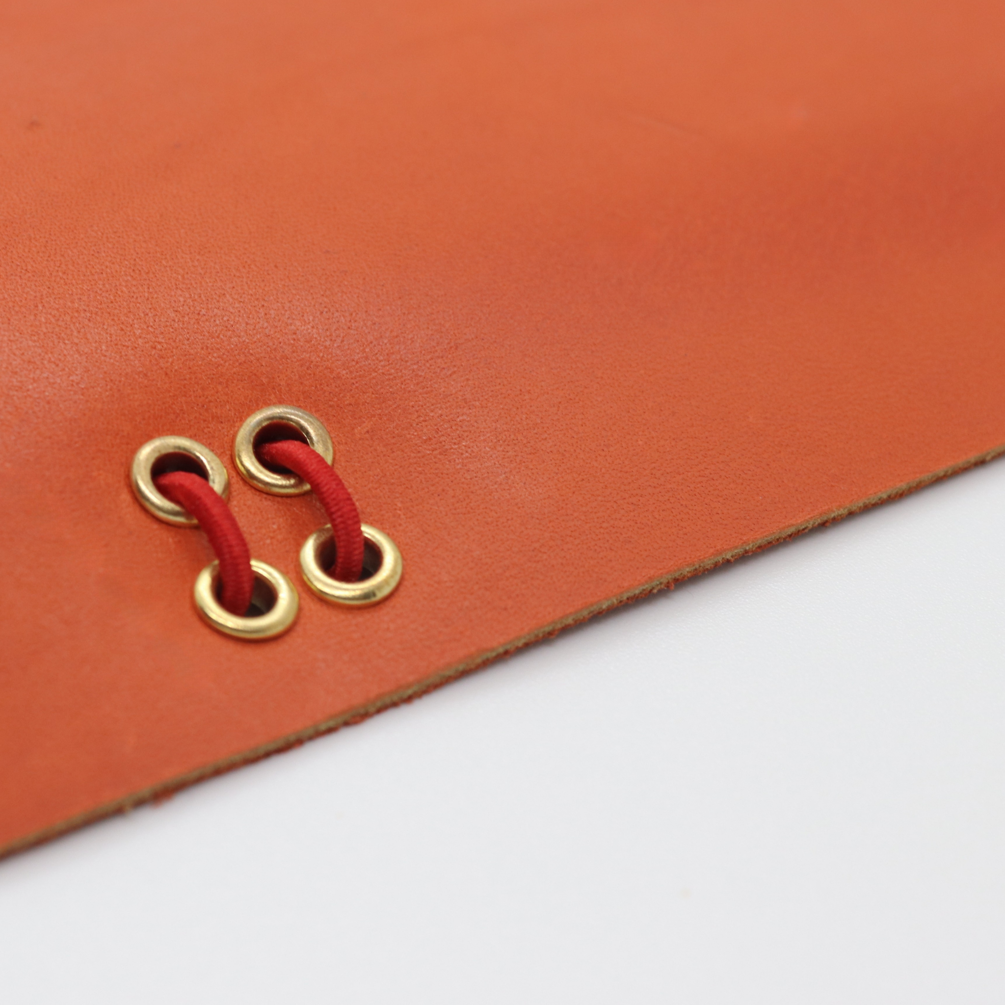 A6 Bifold Leather Journal Cover Burnt Orange