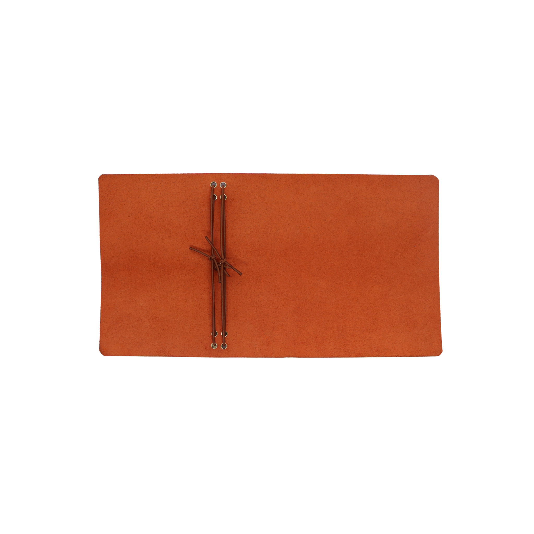 A6 Trifold Leather Journal Cover Burnt Orange