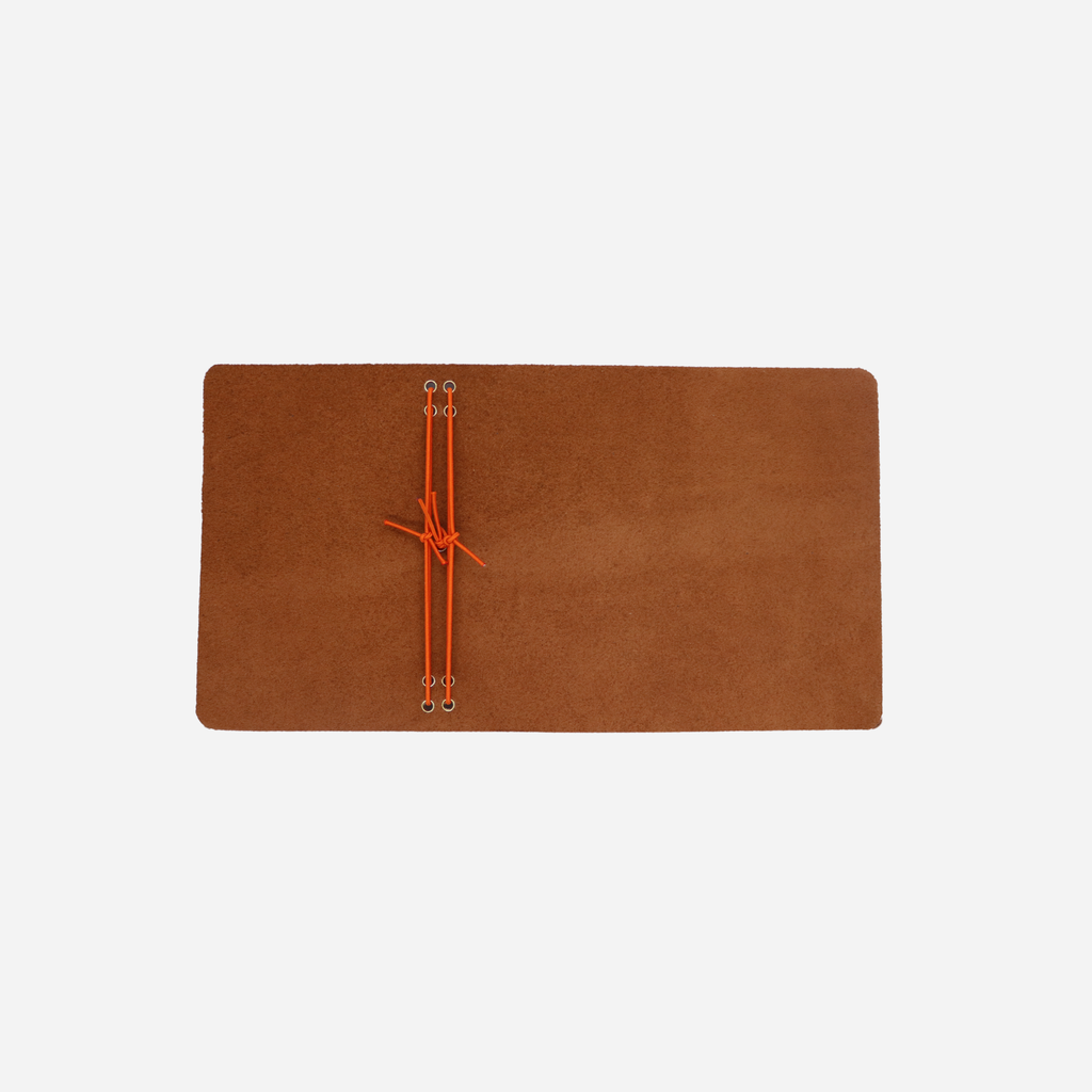 A6 Trifold Leather Journal Cognac
