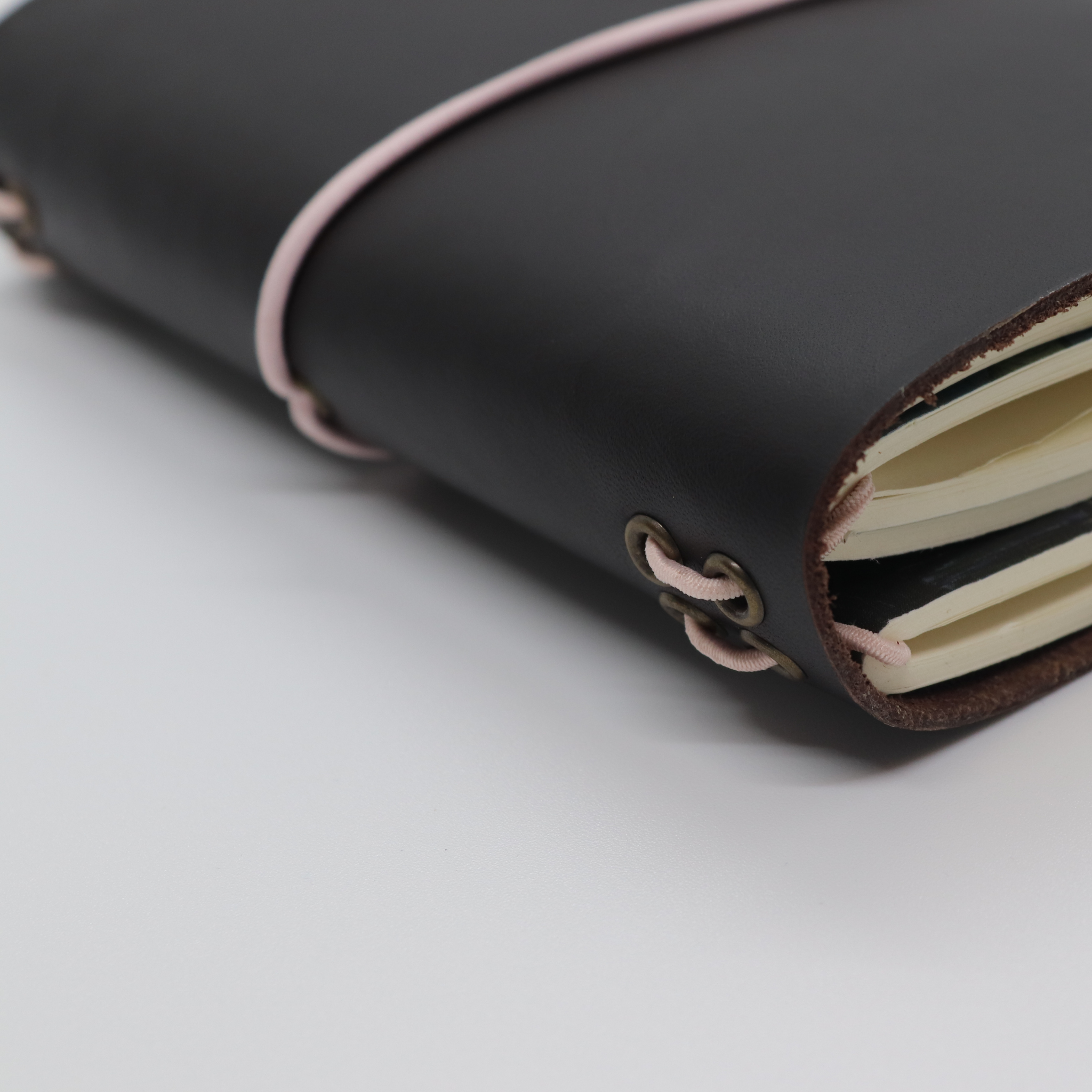 A6 Trifold Leather Journal Cover Espresso