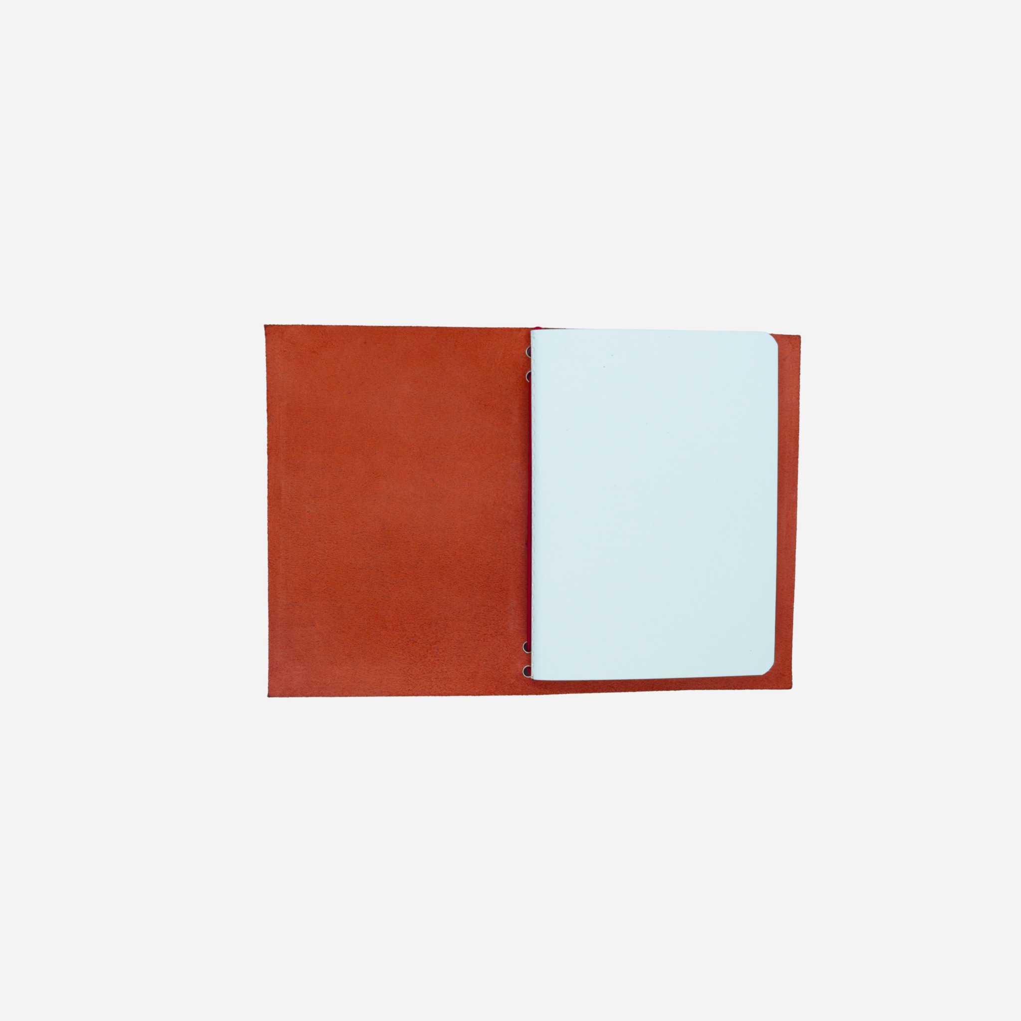 A6 Bifold Leather Journal Cover Burnt Orange