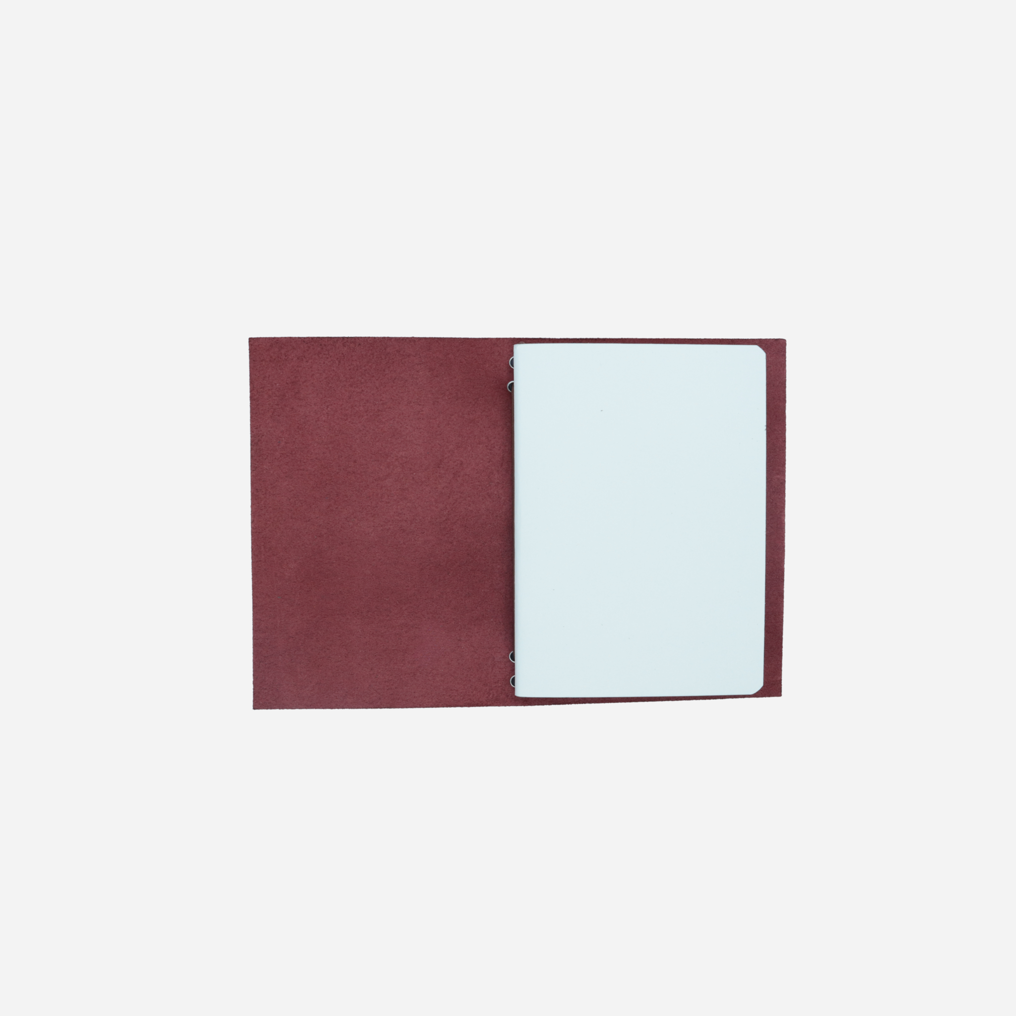 A6 Bifold Leather Journal Cover Maroon