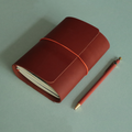 A6 Trifold Leather Journal Cognac