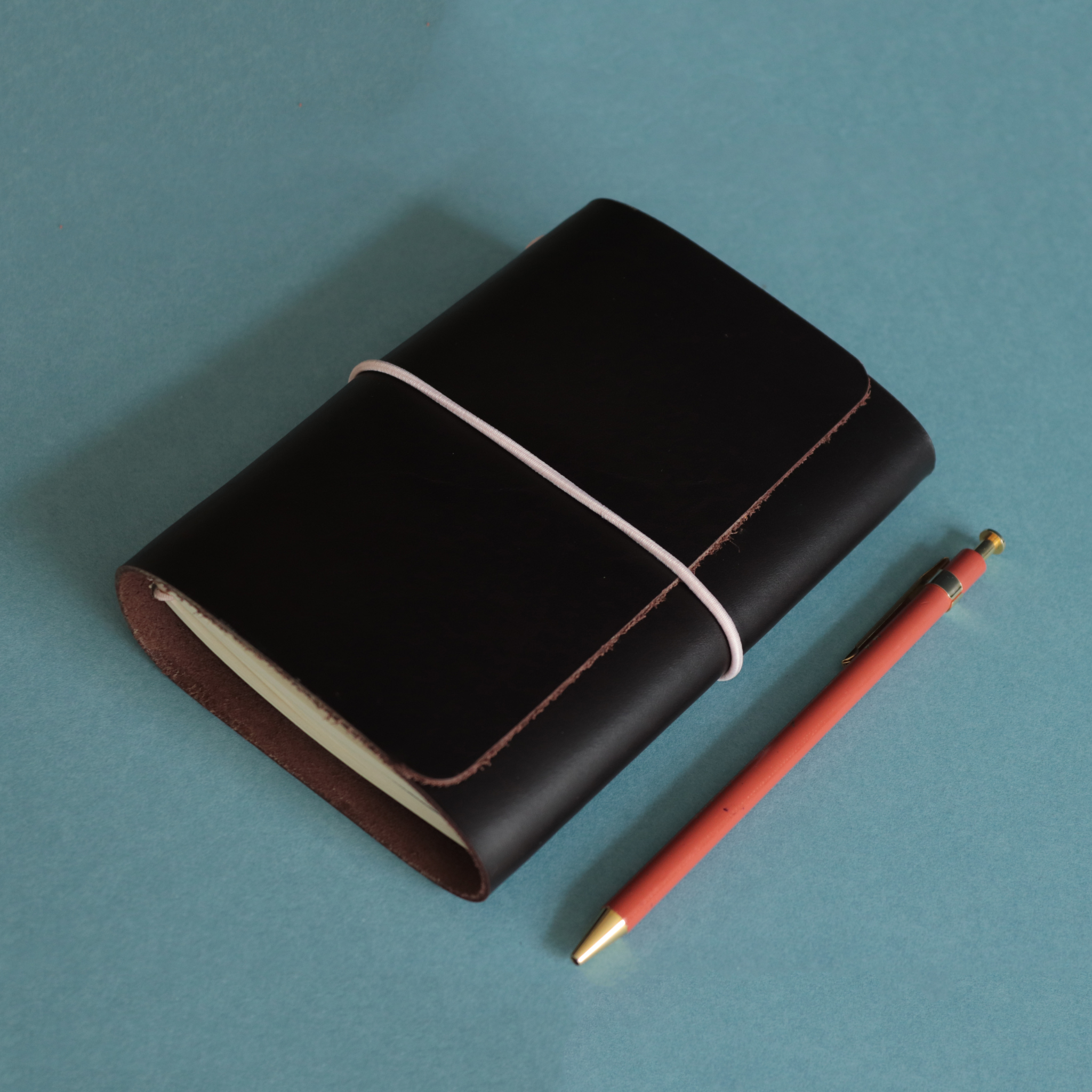A6 Trifold Leather Journal Cover Espresso