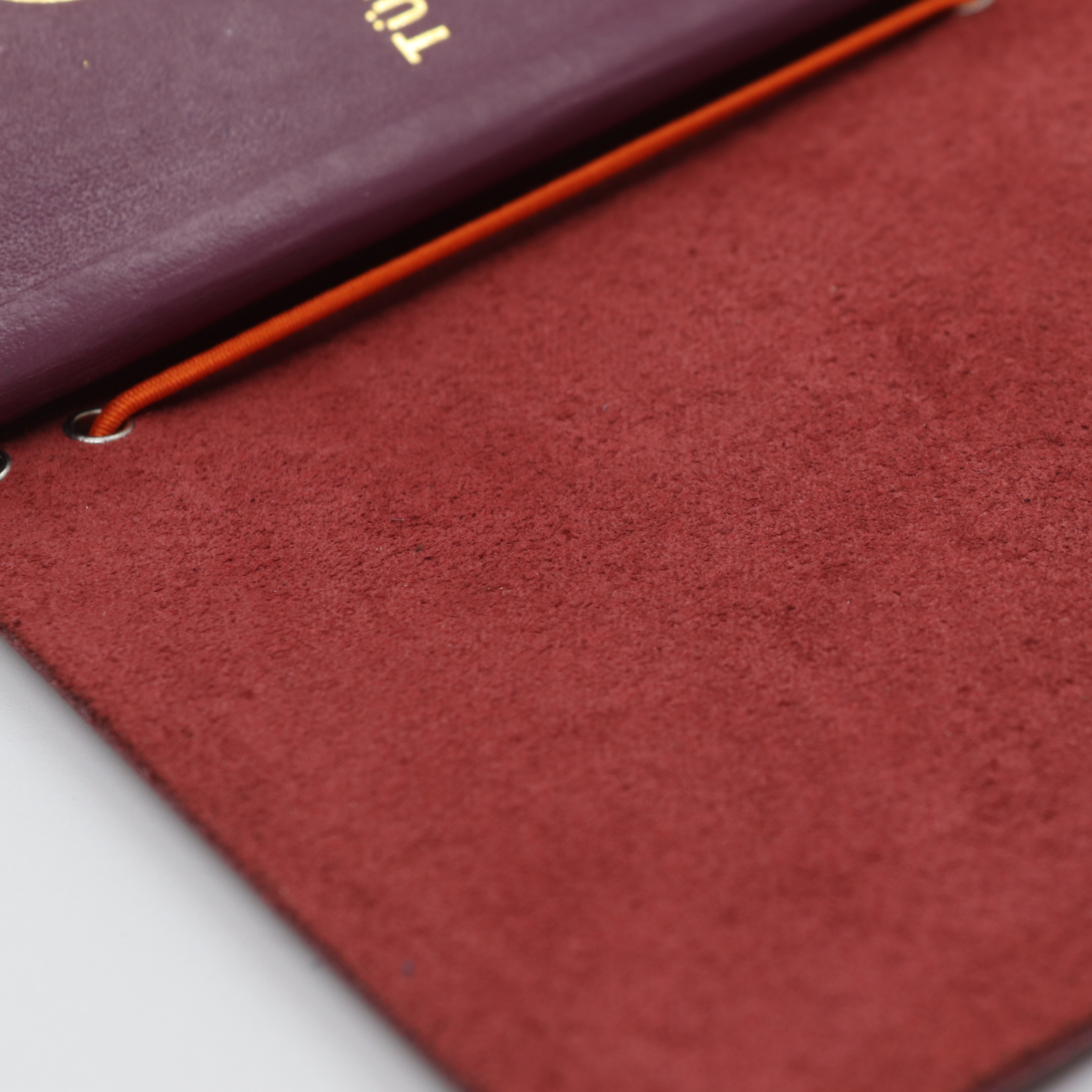 Bifold Leather Passport Cover Maroon