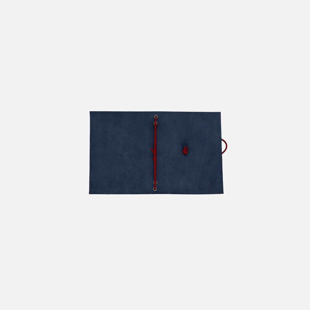 Passport Size Bifold Leather Journal Midnight