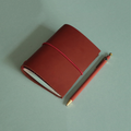 Passport Size Bifold Leather Journal Cognac