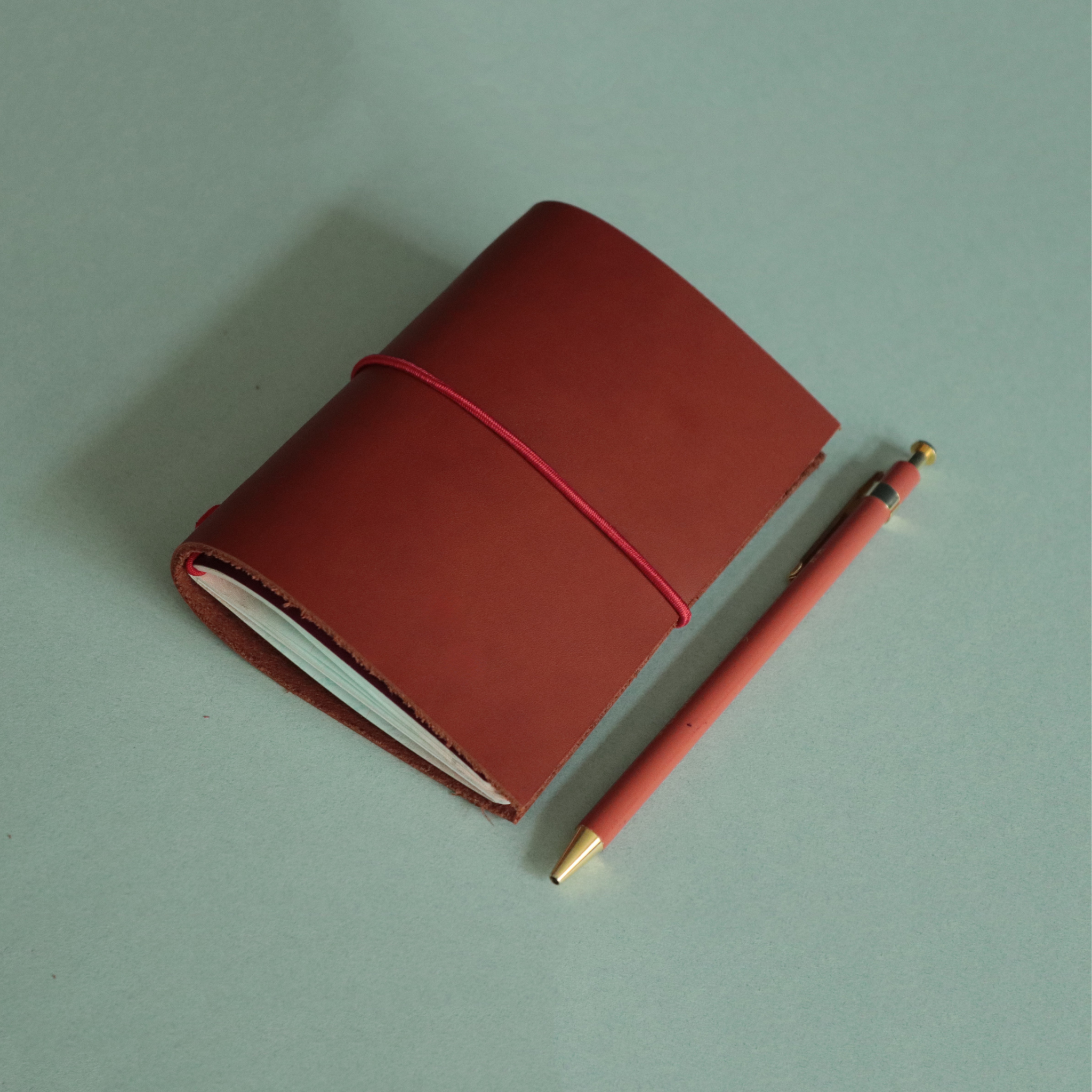 Bifold Leather Passport Cover Cognac