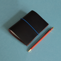 Passport Size Bifold Leather Journal Espresso